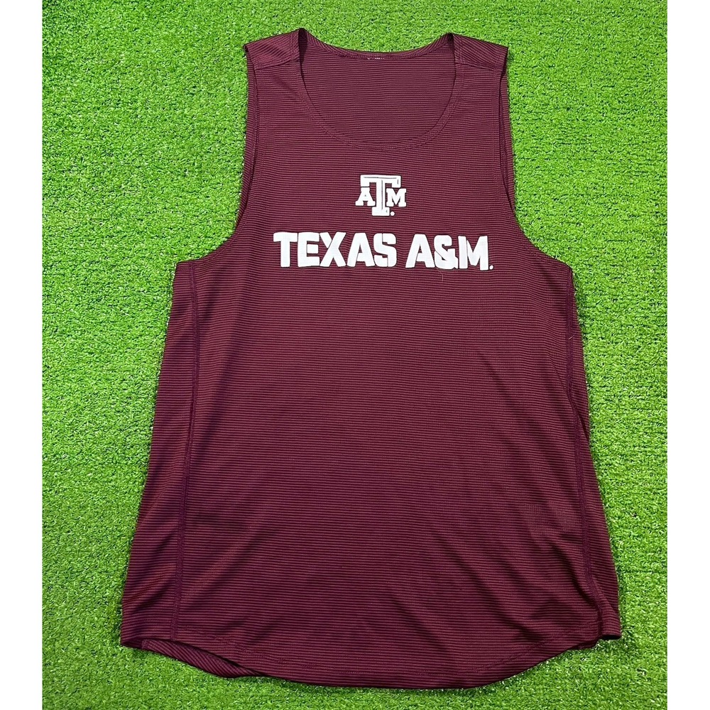 Texas A&M Tank Top LG Aggie Lightweight Running Training Shirt Maroon EUC